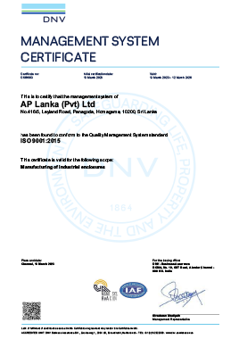 ISO 9001 Certificate