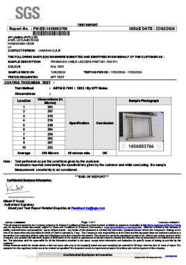 EG Powder Coating Thickness Test